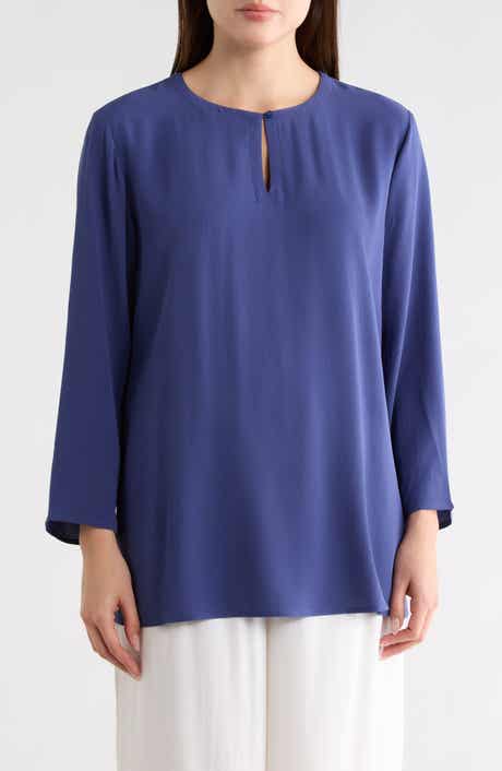 Eileen Fisher Bracelet Sleeve Silk Tunic