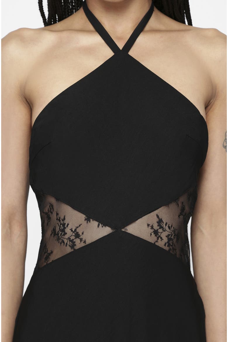 Endora Lace Side Panel Maxi Dress, Alternate, color, Black