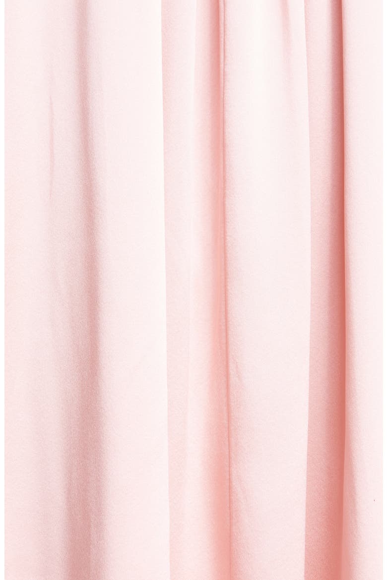 Tie Neck Long Sleeve Silk Charmeuse Minidress, Alternate, color, DUSTY ROSE