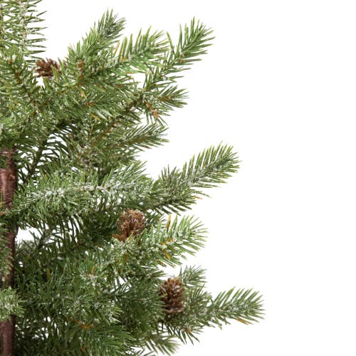 Northlight Lightly Flocked Pine Potted Artificial Christmas Tree With Pinecones In Green