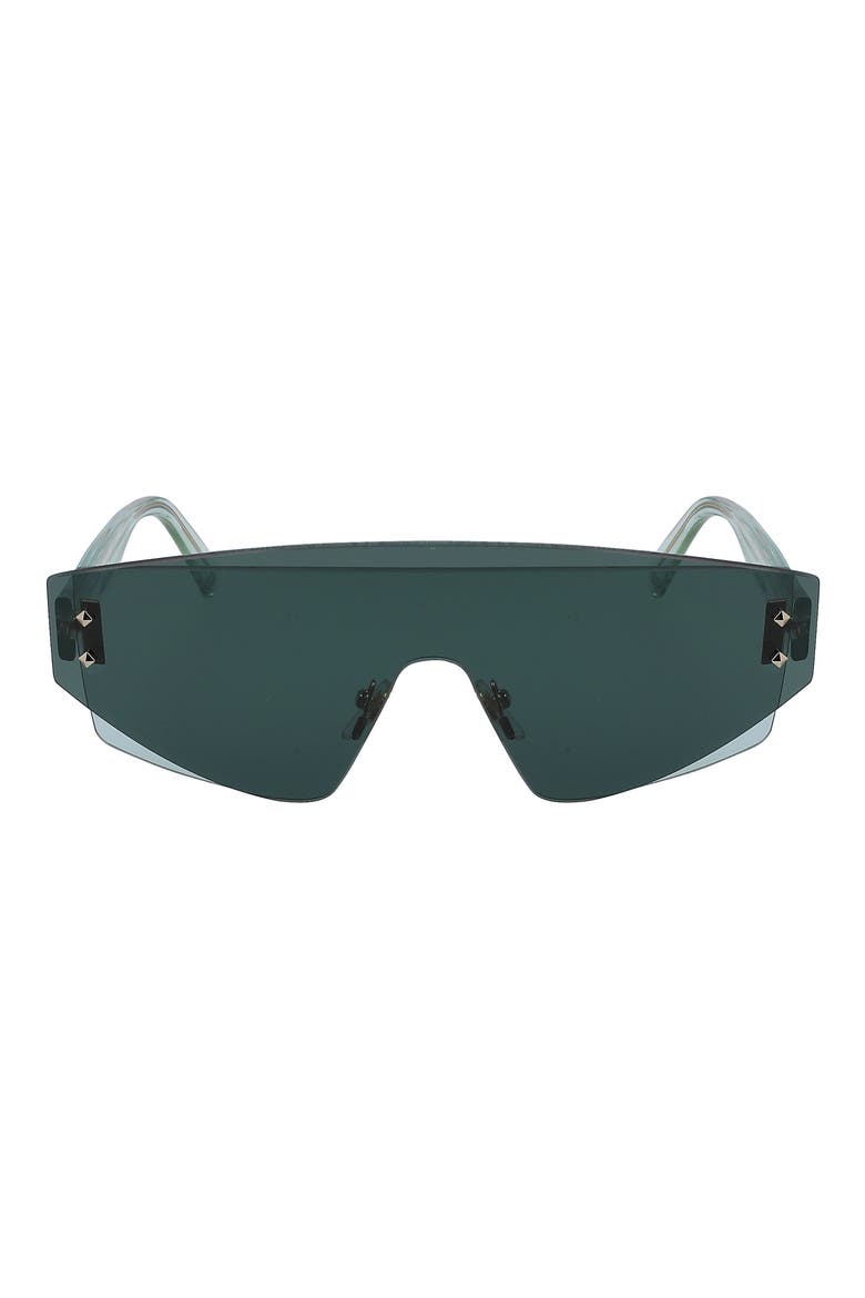 63mm Shield Sunglasses, Main, color, GREEN/ GREEN
