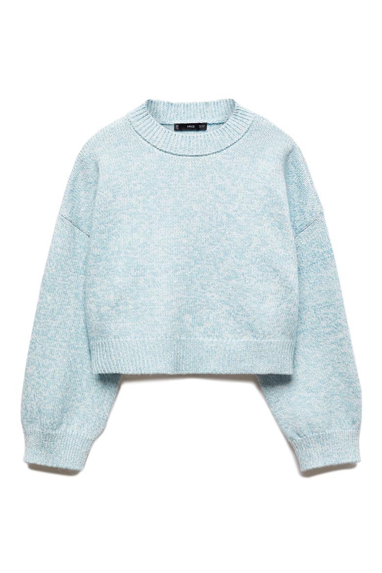 Drop Shoulder Crop Sweater, Alternate, color, SKY BLUE