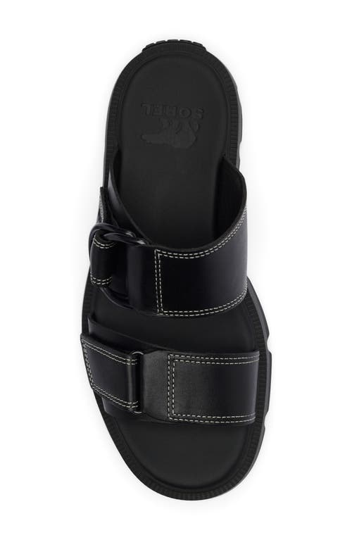 Sorel Rein Dual-grip Slide Sandals In Black/black