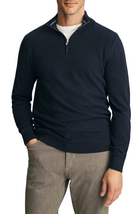 Textured Quarter Zip Sweater