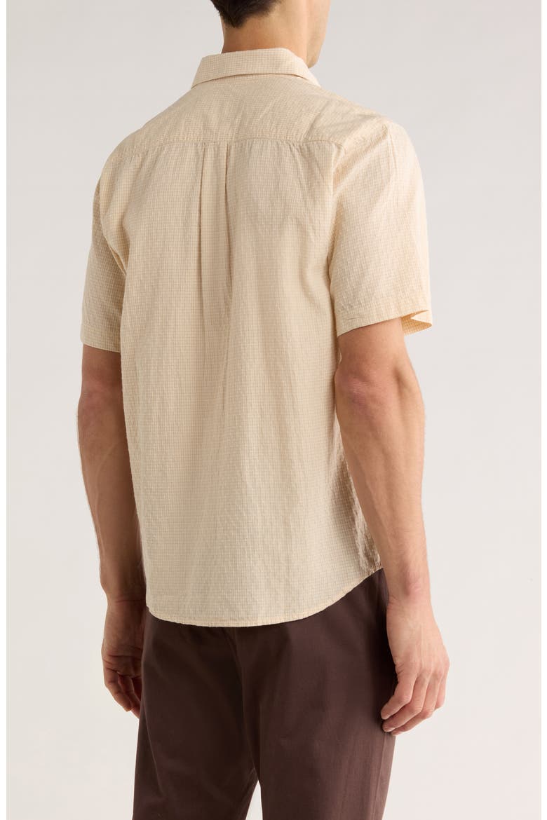 Dockside Dobby Short Sleeve Button-Up Shirt, Alternate, color, COCONUT CREAM