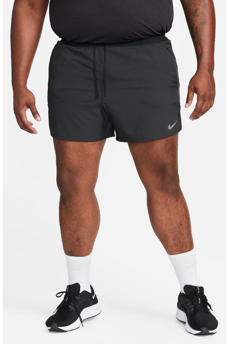 Dri-FIT Stride 5-Inch Running Shorts, Alternate, color, 010 BLACK/REFSIL