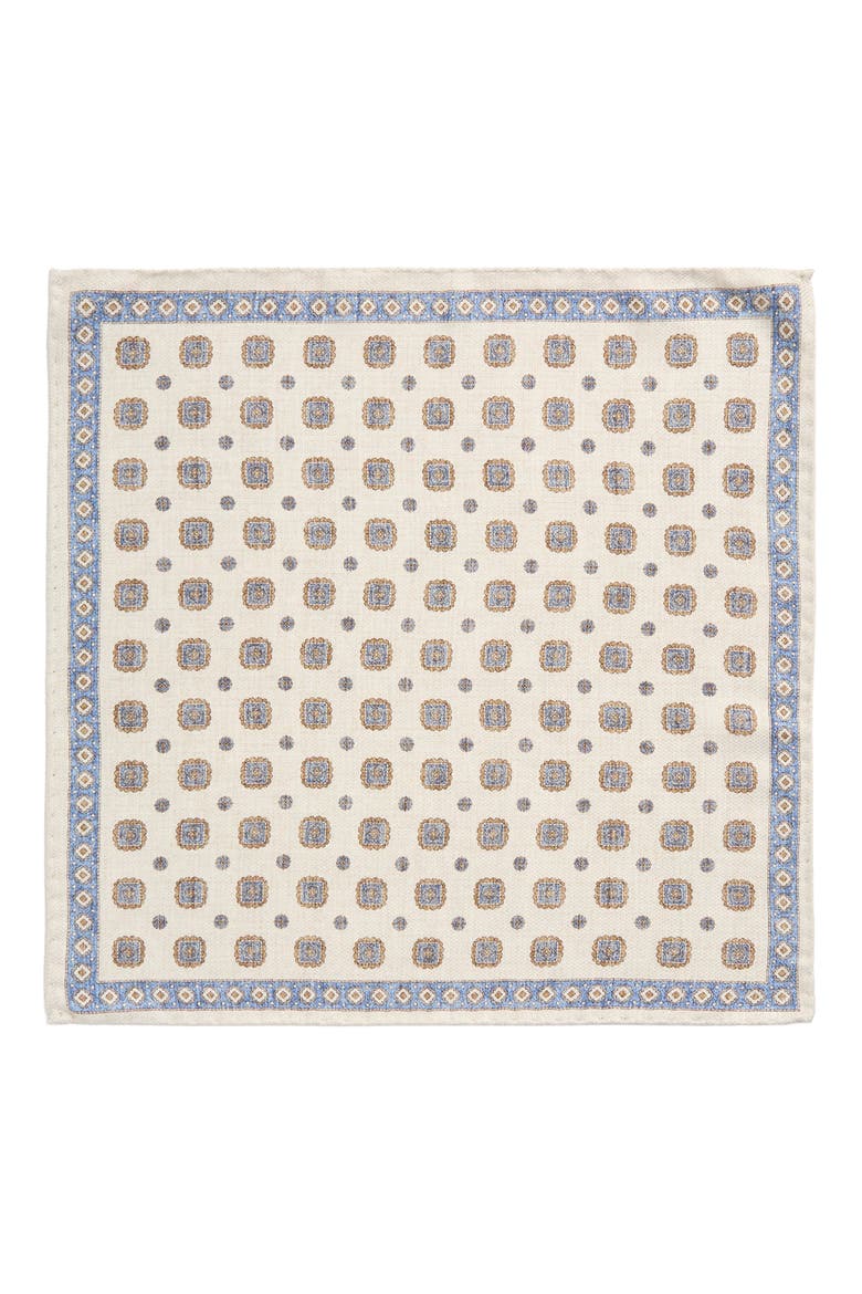 Ronge Silk Pocket Square, Alternate, color, ECRU