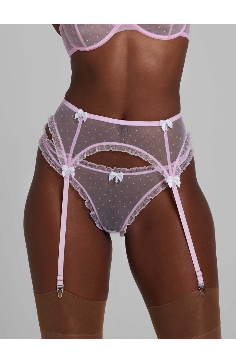 Scarlett Gasque Polka-Dot Suspender Belt, Alternate, color,