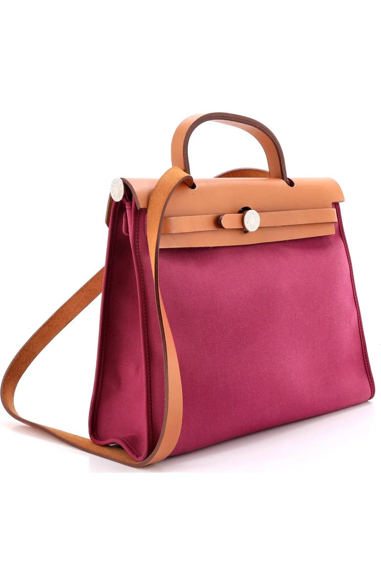 Pre-Owned Hermes Herbag Zip Leather and Toile 31, Alternate, color, Tosca