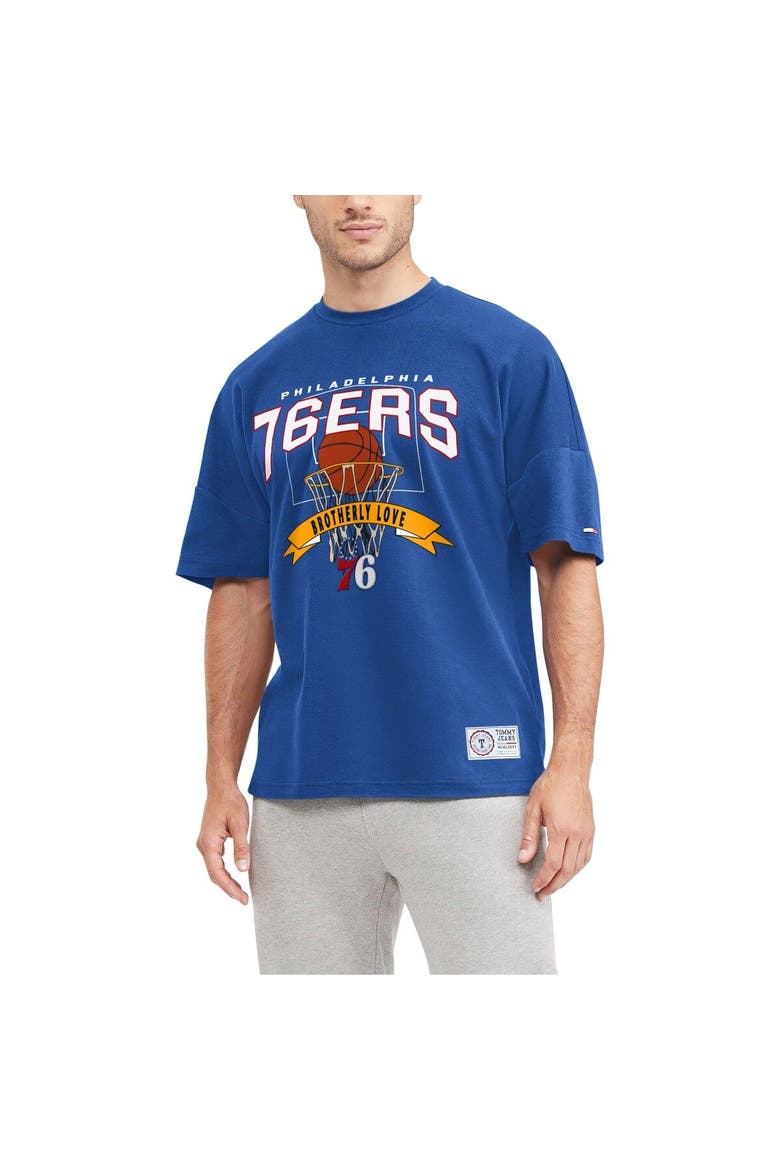 Men's Tommy Jeans Royal Philadelphia 76ers Tim Backboard T-Shirt, Main, color, Royal