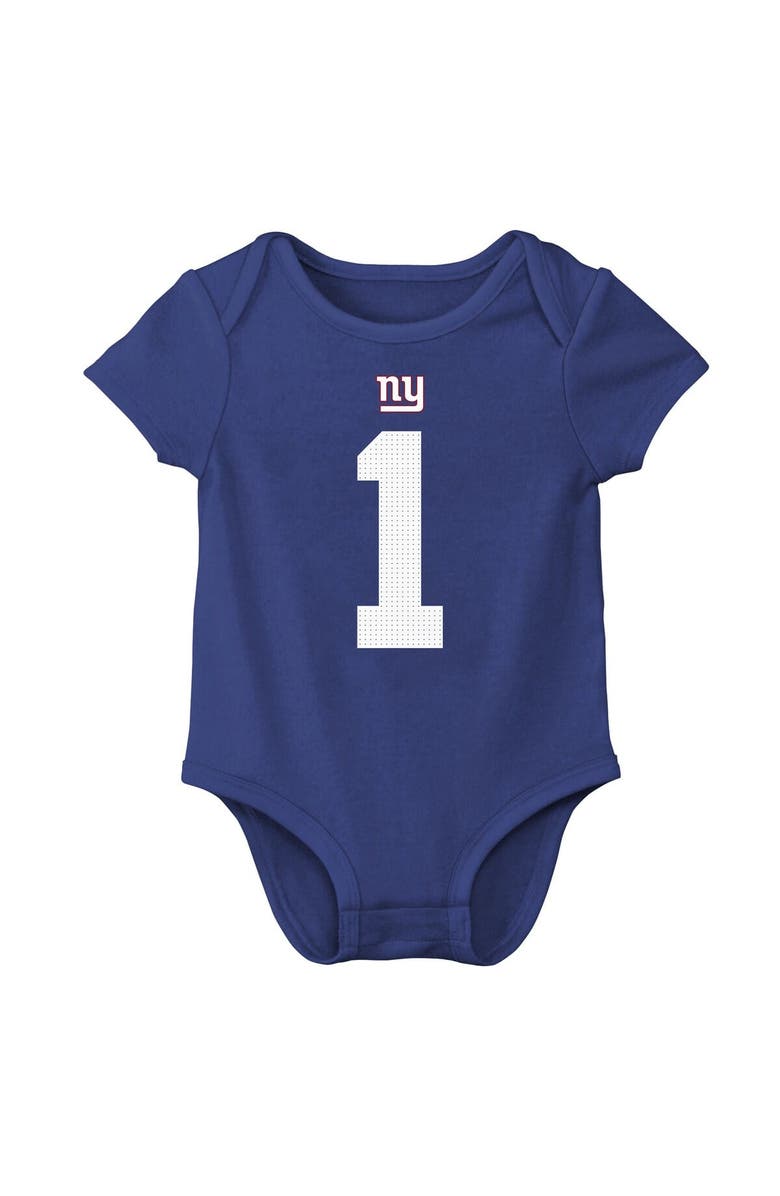 Nike Newborn & Infant Nike Malik Nabers Royal New York Giants Player Name & Number Bodysuit, Alternate, color, Royal