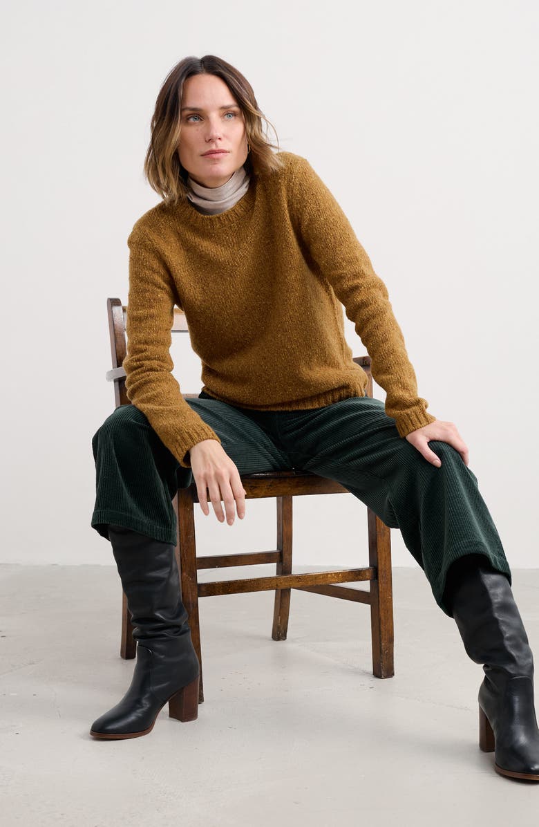 Seasalt Cornwall Dawson Pick Merino Wool Blend Crewneck Sweater, Alternate, color, Knit Melange Marshland