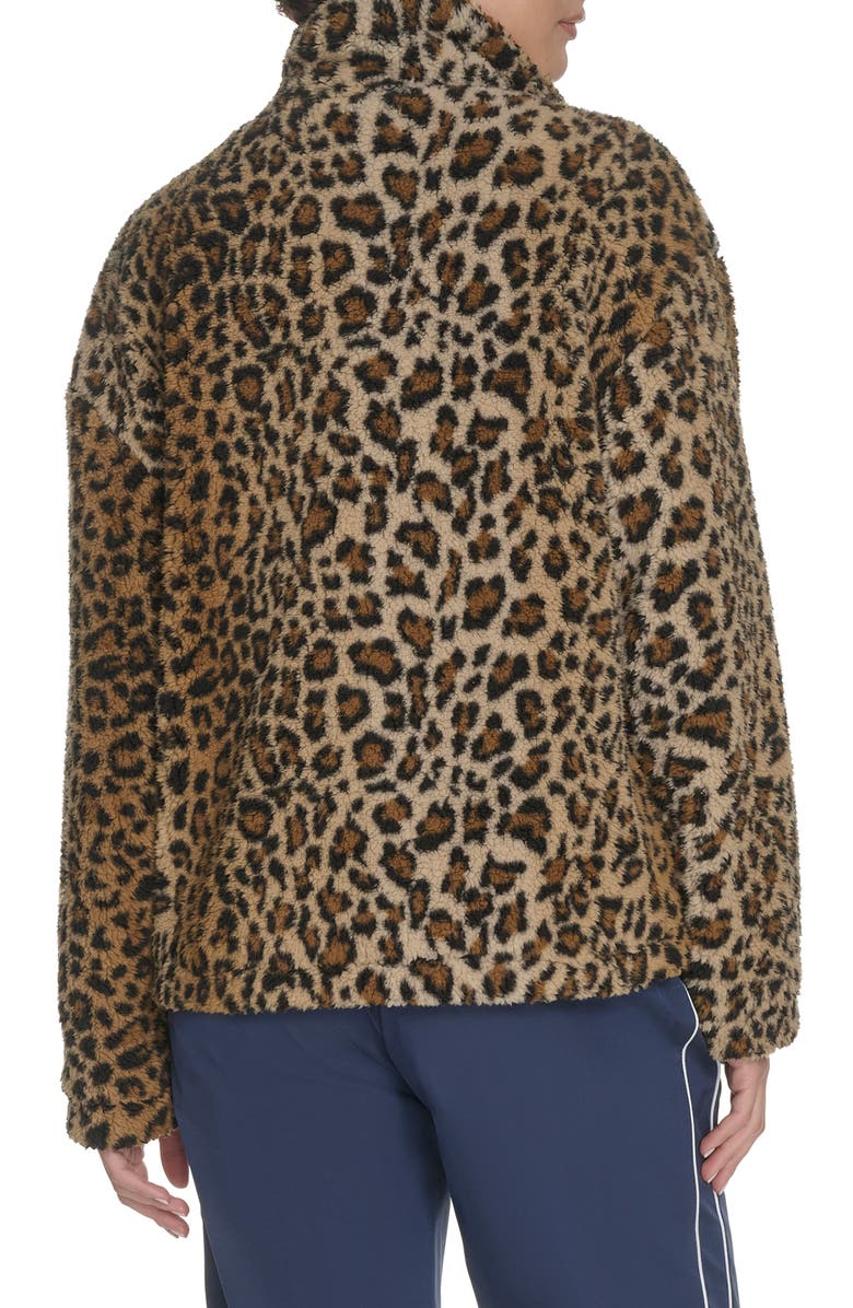 Levi's Faux Shearling Full Zip Jacket, Alternate, color, Black Leopard