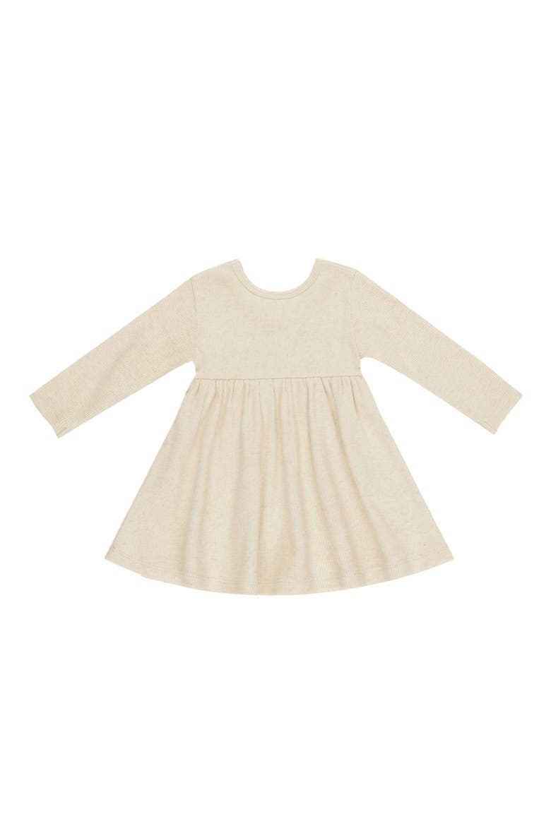 Ribbed Long Sleeve Dress, Main, color, OATMEAL