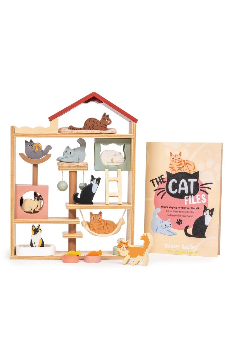Tender Leaf Toys Purrfect Stay Cat Hotel Playset, Alternate, color, 