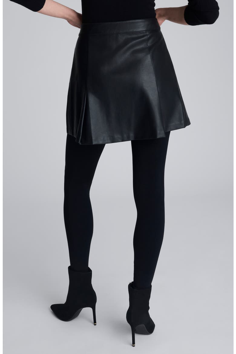 Pleated Miniskirt, Alternate, color, BLACK