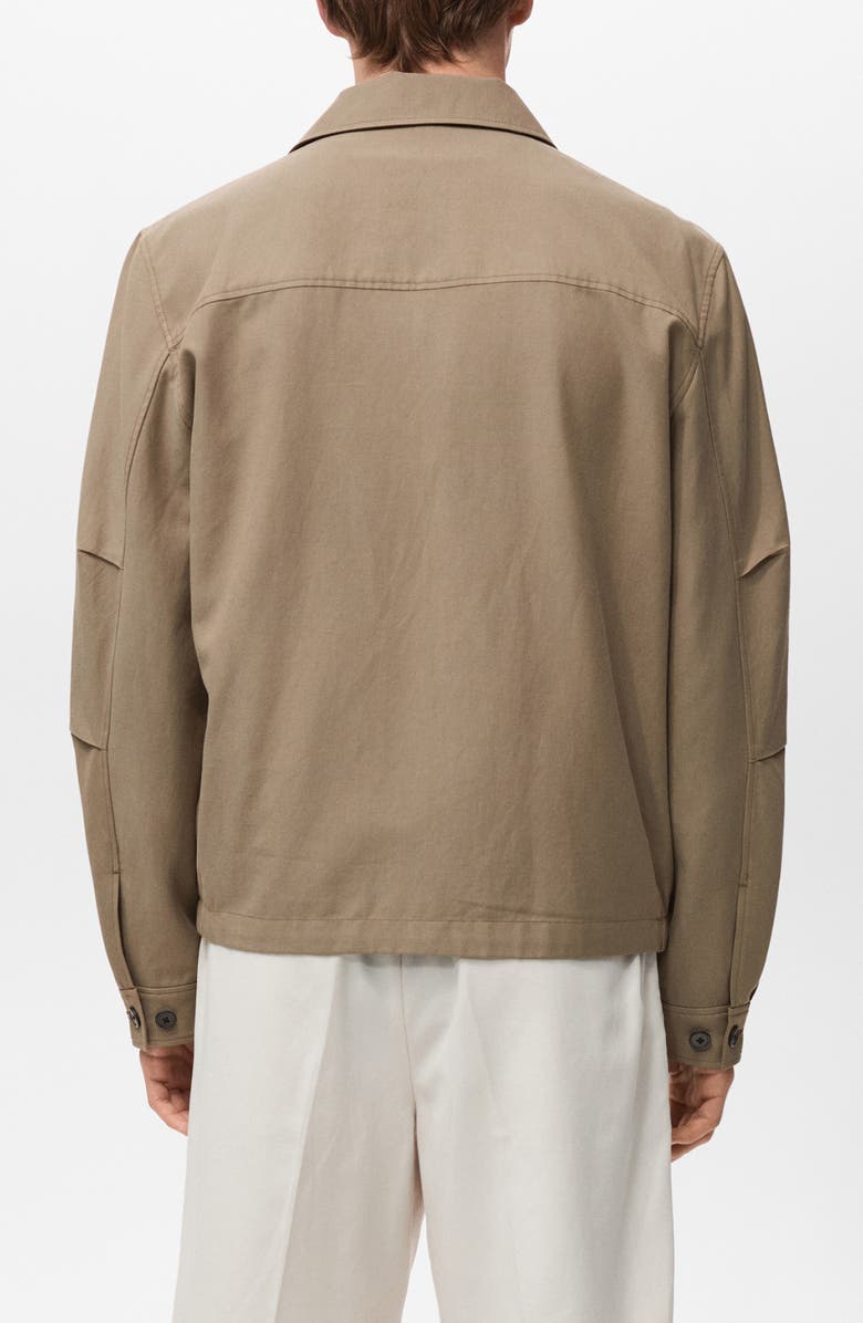 MANGO Lyocell Blend Jacket, Alternate, color, Brown