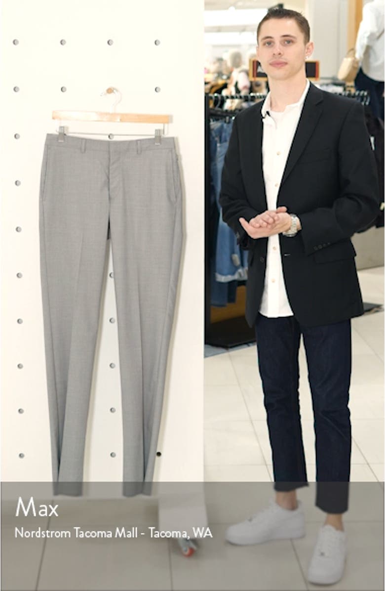 Tech-Smart Slim Fit Stretch Wool Dress Pants, sales video thumbnail