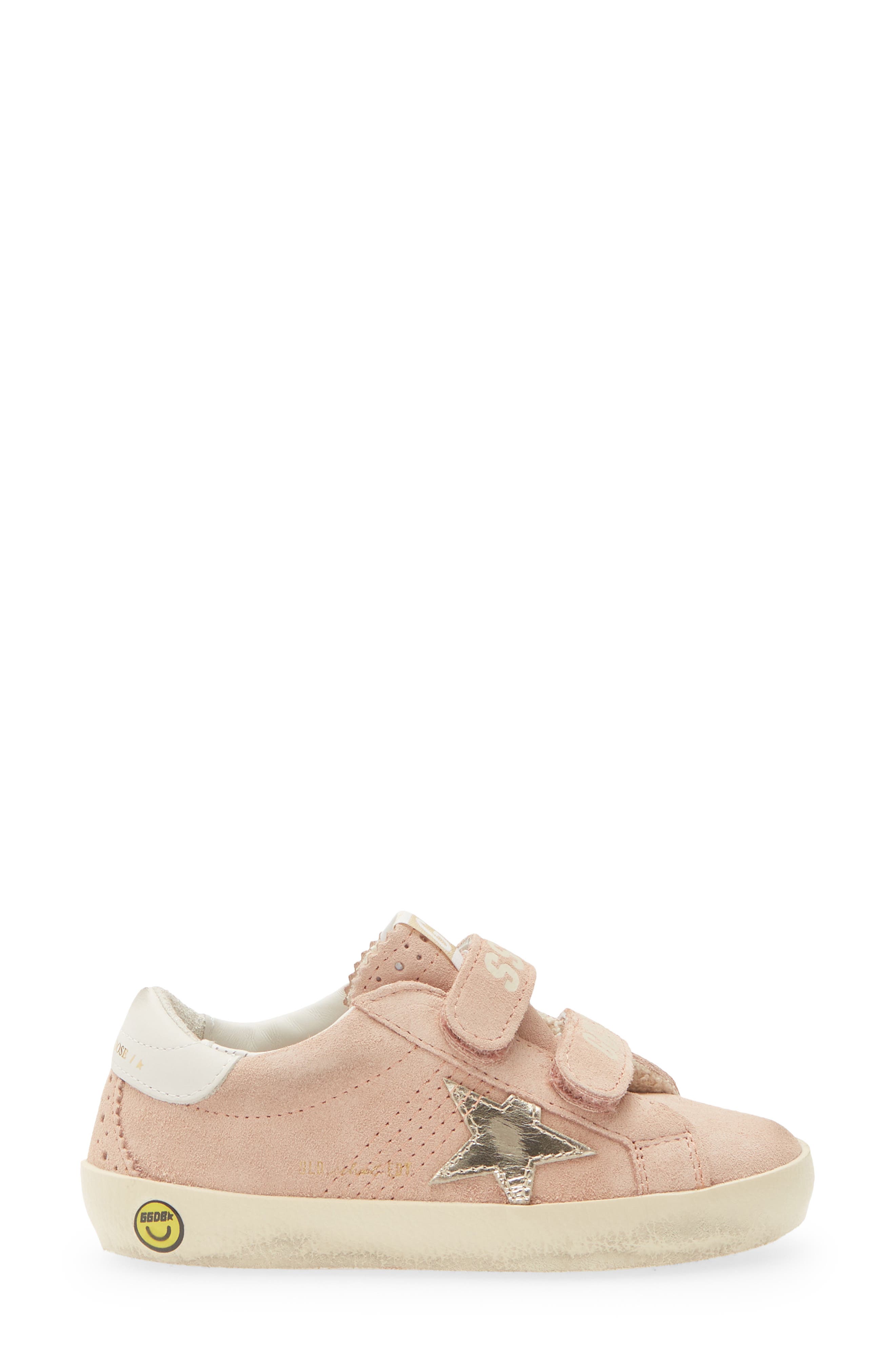 Kids' Old School Sneaker, Alternate, color, PINK/ PLATINUM/ WHITE