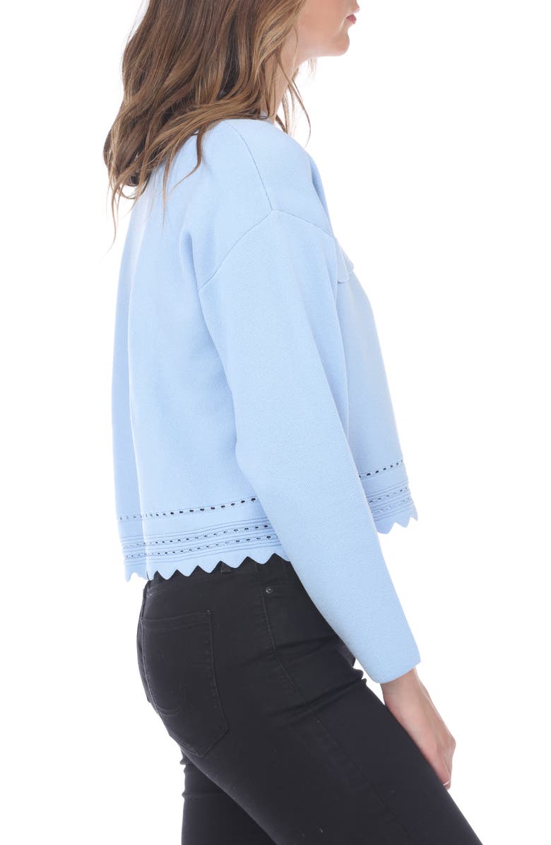 RAIN AND ROSE Button Front Sweater, Alternate, color, Blue
