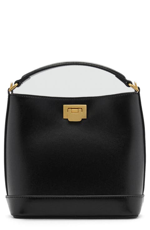 ★BLACKUP★ Fisherman Faux Leather Medium Crossbody Bag 5002 Black Faux Leather Crossbody Bag | New Look