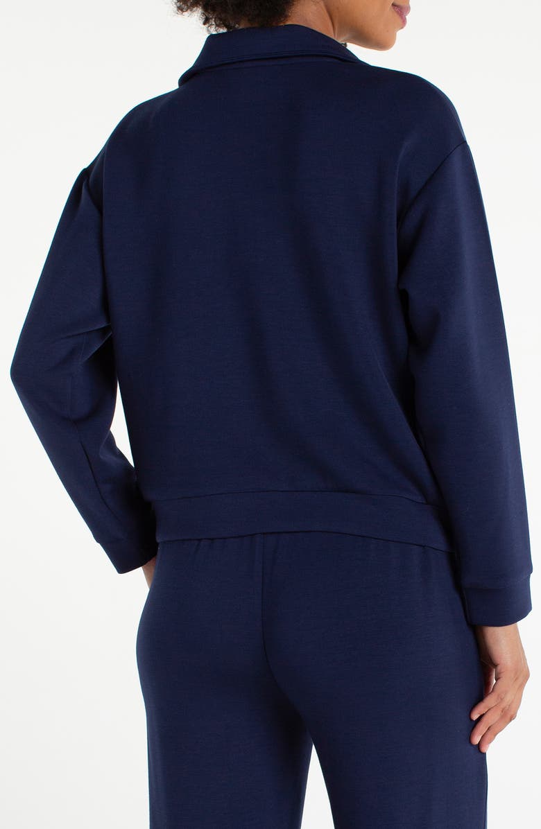 Liverpool Los Angeles Cozy Knit Half Zip Pullover, Alternate, color, Deep Midnight