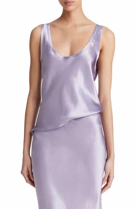 Vince Raw Edge Satin Tank