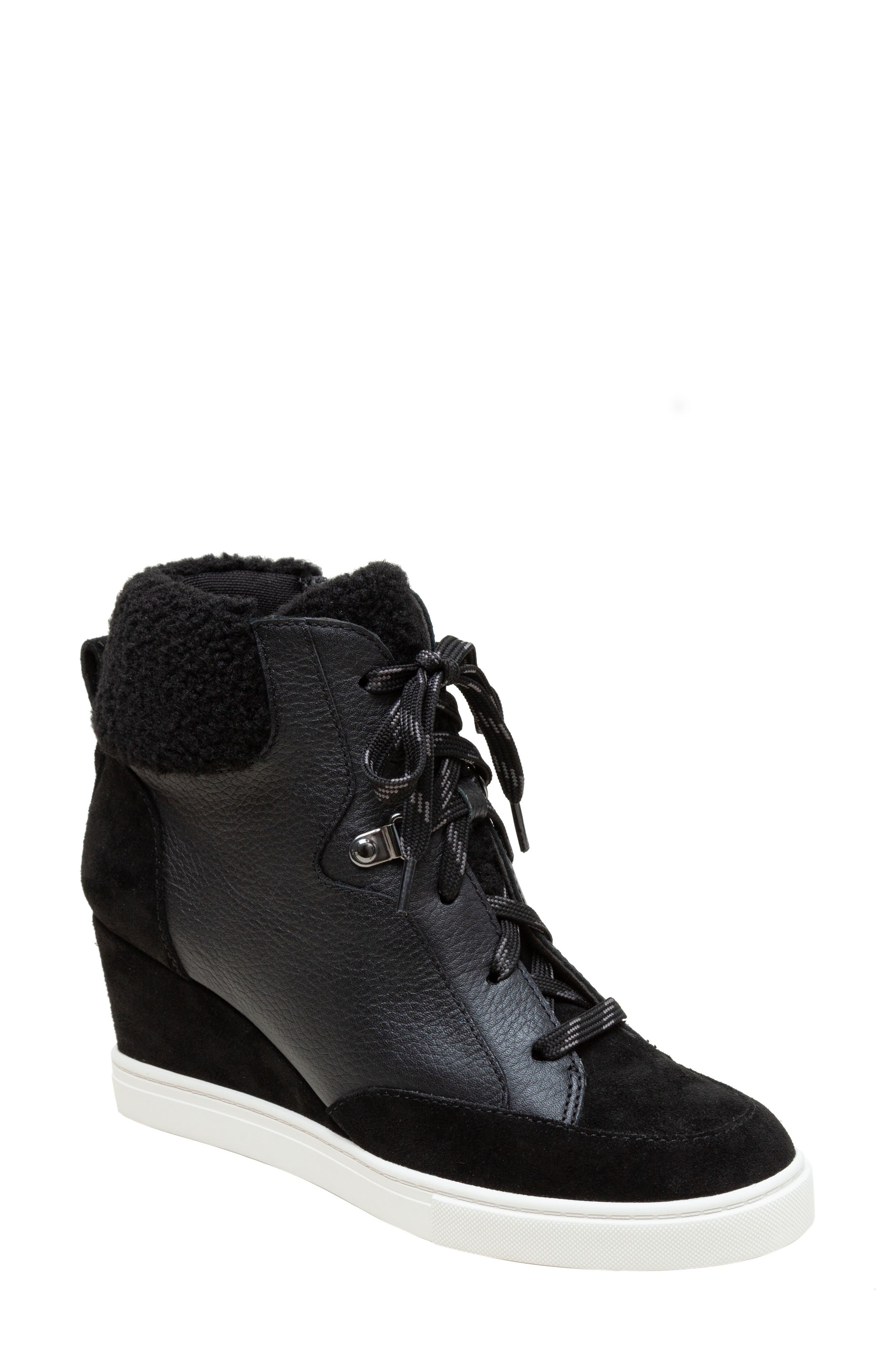 Linea Paolo Arden Wedge Sneaker, Main, color, Black