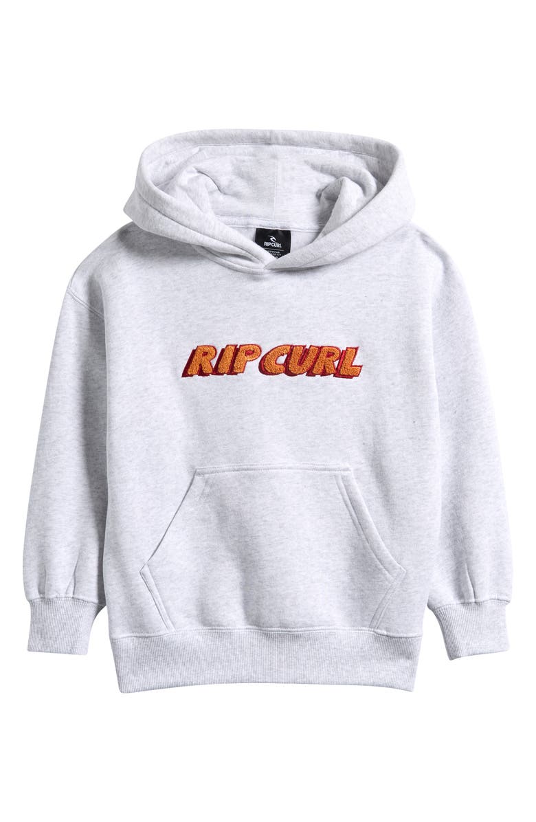 Rip Curl Kids' Eternal Shred Logo Fleece Hoodie, Main, color, Light Grey Heather