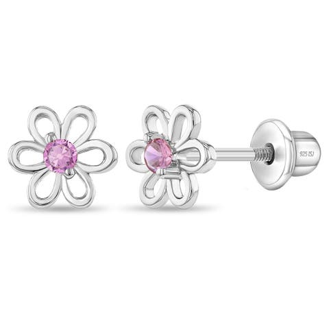 Spring Cubic Zirconia Flower Earrings