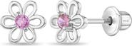 In Season Jewelry Spring Cubic Zirconia Flower Earrings