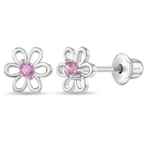 In Season Jewelry Spring Cubic Zirconia Flower Earrings in Pink at Nordstrom