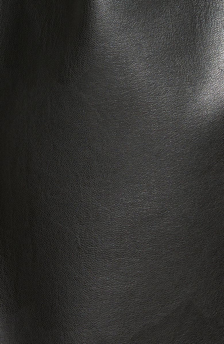 Sanctuary Faux Leather Belted Shirt Jacket, Alternate, color, Black