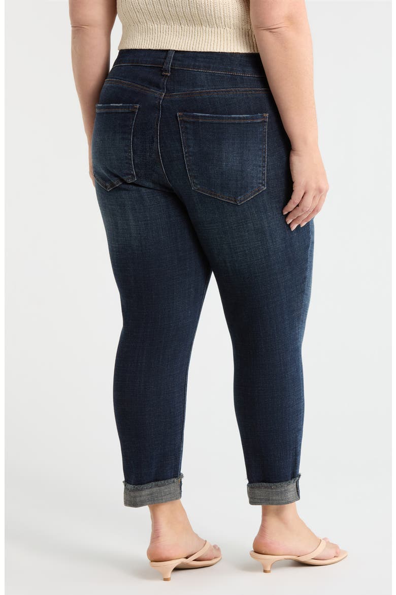 Amy Frayed Crop Slim Straight Leg Jeans, Alternate, color, ACKNOWLEDGING