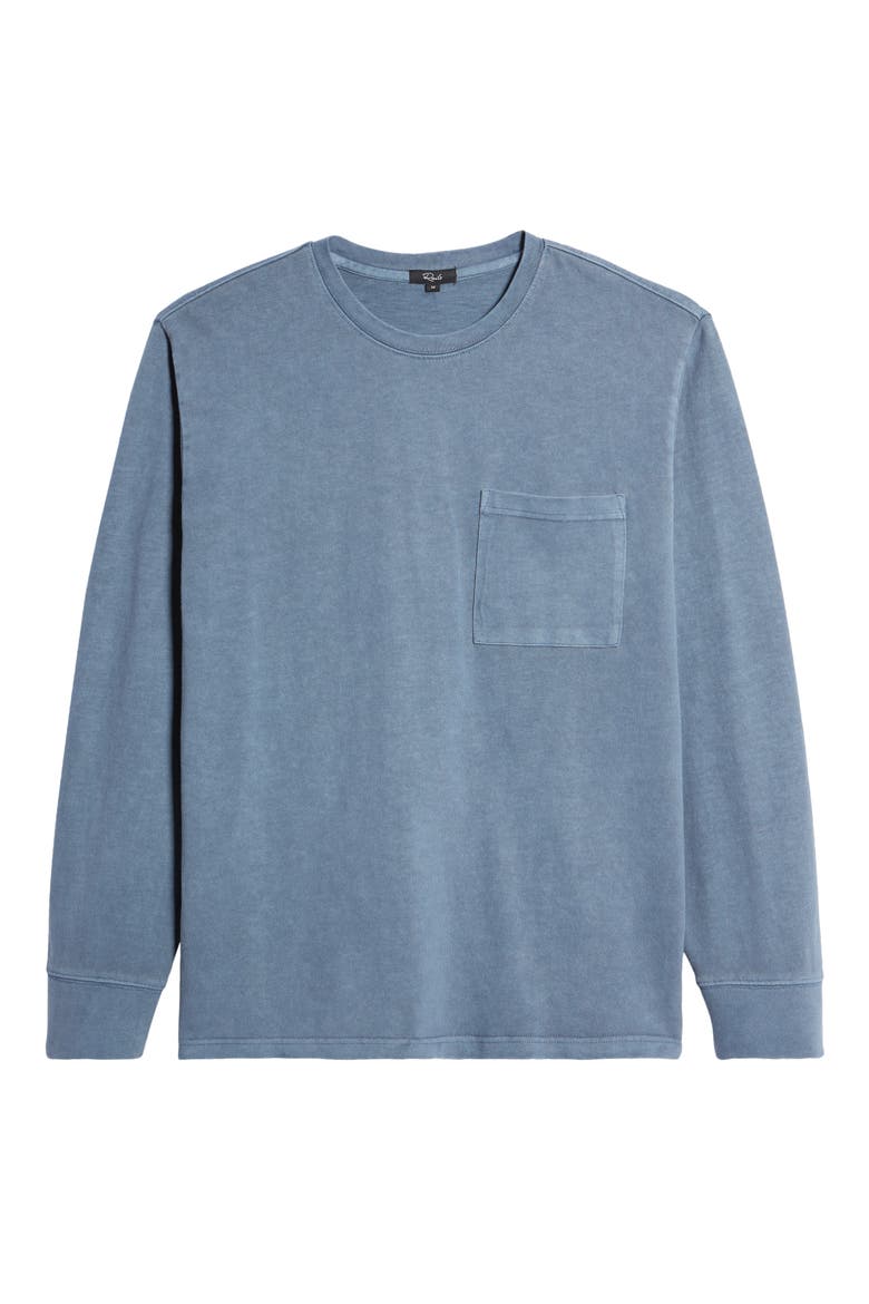 Cyd Long Sleeve Cotton T-Shirt, Alternate, color, STEEL