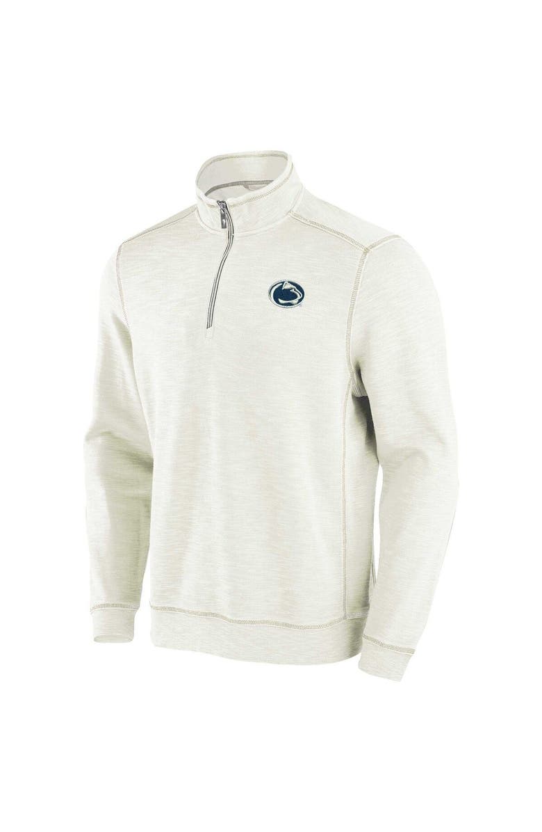 Tommy Bahama Men's Tommy Bahama Cream Penn State Nittany Lions Tobago Bay Half-Zip Tri-Blend Top, Alternate, color, 