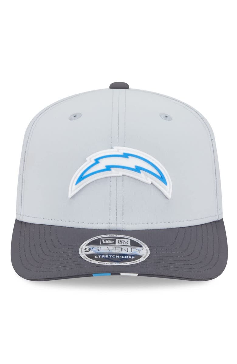 New Era Men's New Era Gray/Graphite Los Angeles Chargers 2025 NFL Training Camp 9SEVENTY Adjustable Hat, Alternate, color,