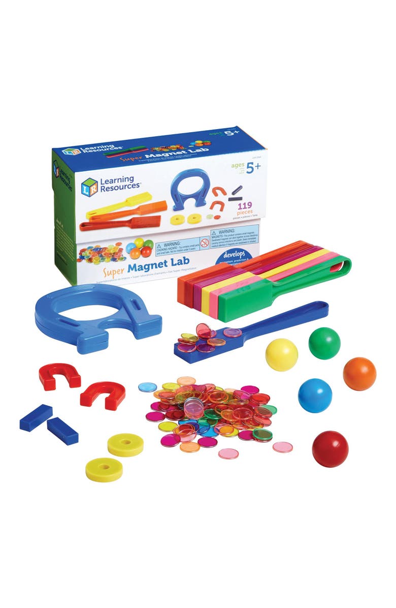 Learning Resources Super Magnet Lab - 119 Pieces, Main, color, Multicolored
