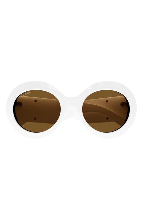 Gucci white round sunglasses online