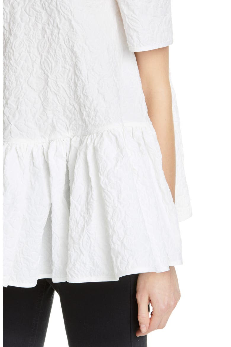 Susi Floral Matelassé Top, Alternate, color, WHITE