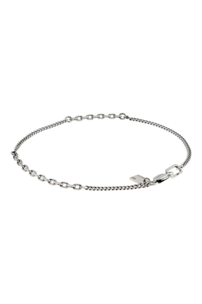 Men's Mixed Chain Flex Bracelet, Main, color, WARM SILVER