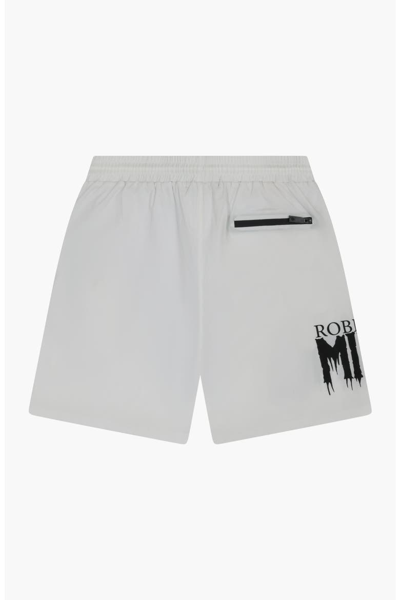 Milano Lettering Quick Dry Swim Trunks, Alternate, color, White