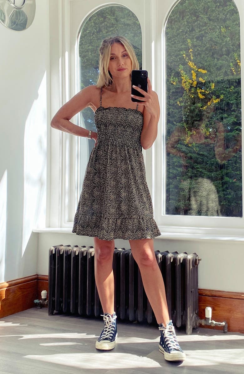 Topshop Animal Print Minidress, Main, color,