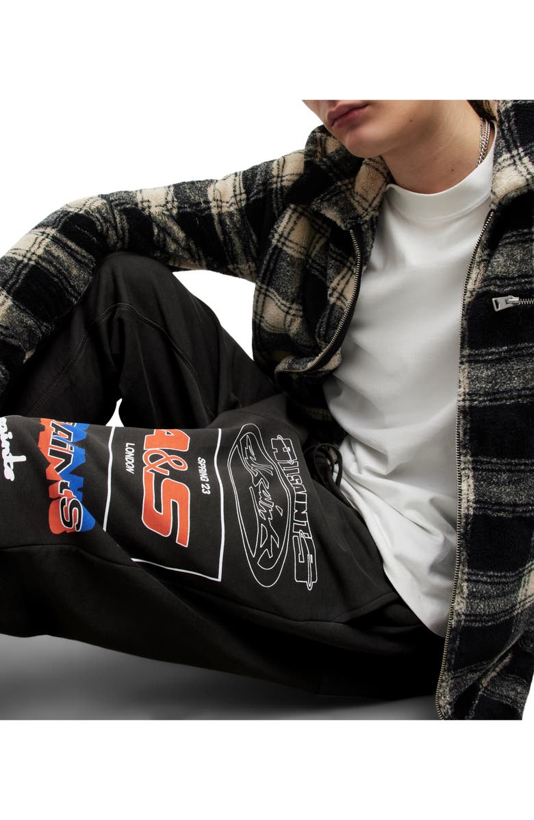 AllSaints Teamster Organic Cotton Graphic Joggers, Alternate, color, 