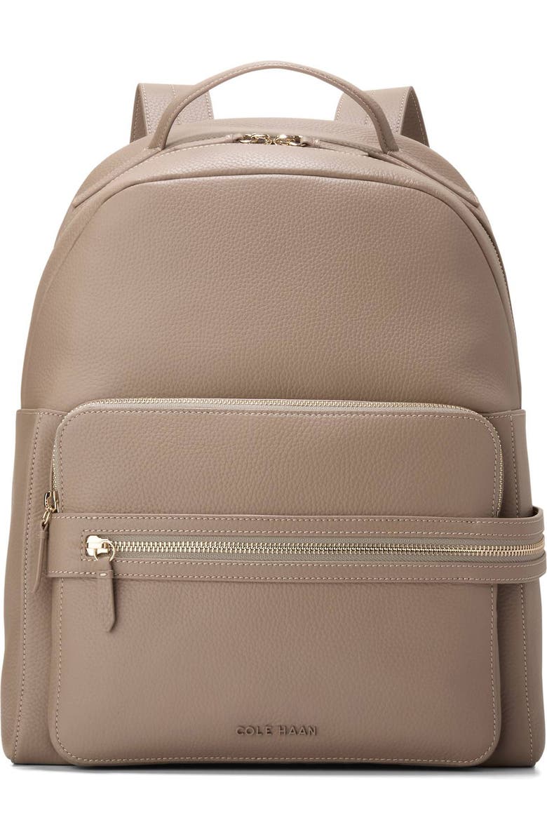 Cole Haan Davis Leather Backpack, Main, color, Irish Coffee