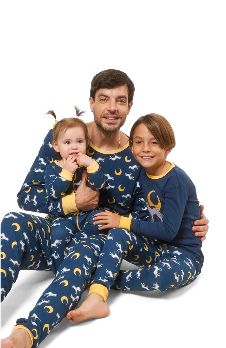 Leveret Kids Two-Piece Cotton Printed Matching Family Pajamas, Animal Friends, Alternate, color, Wolf