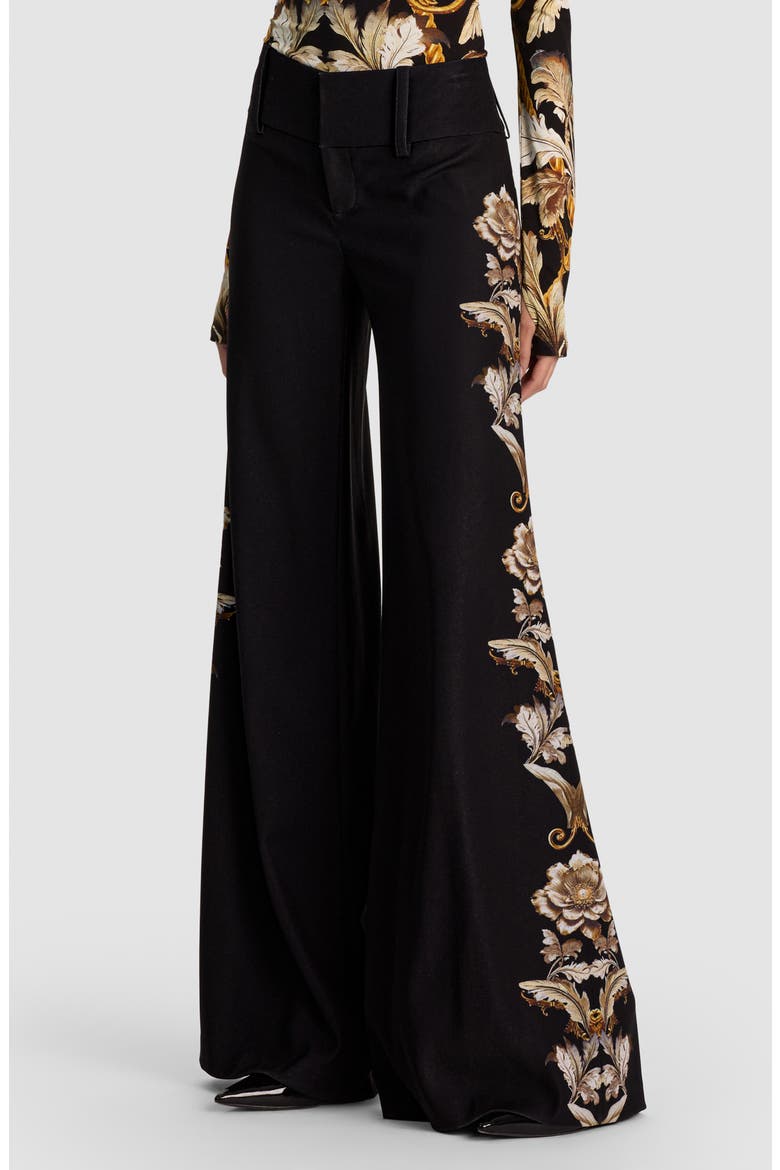 Olivia Wide Leg Pants, Alternate, color, NOIR ELEGANCE OFF WHITE