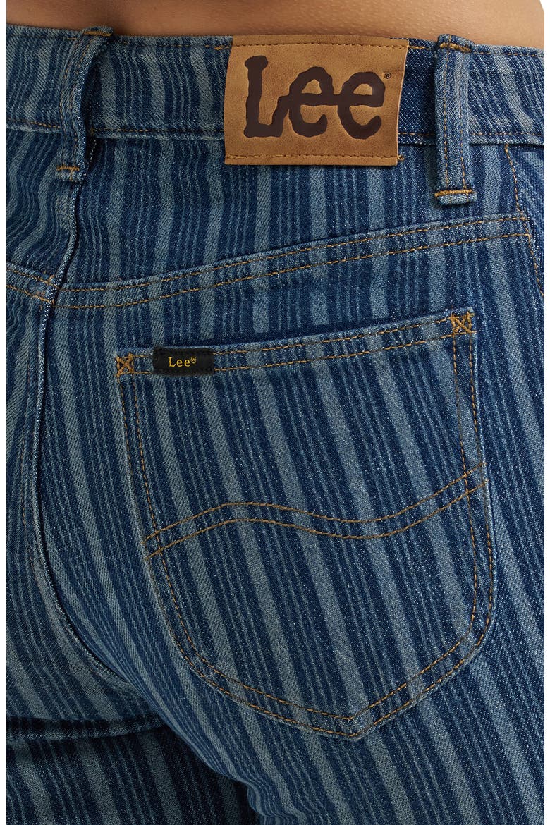 Stripe Mid Rise Bootcut Jeans, Alternate, color, SONIC SPEED