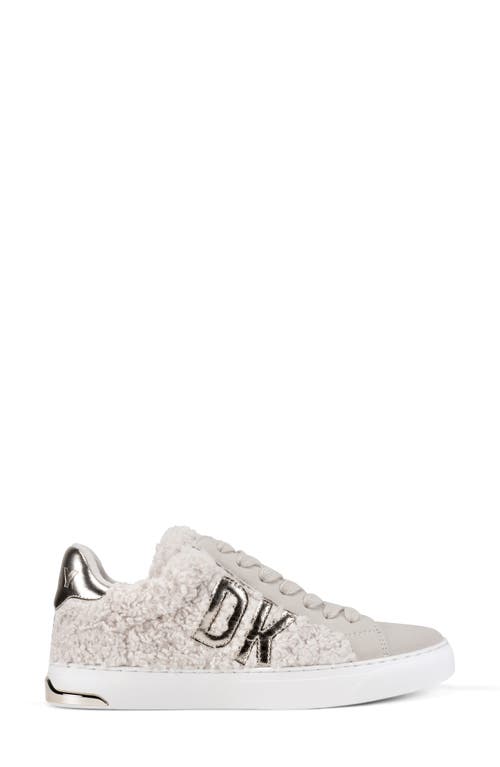 Dkny Abeni Faux Fur Sneaker In Gray