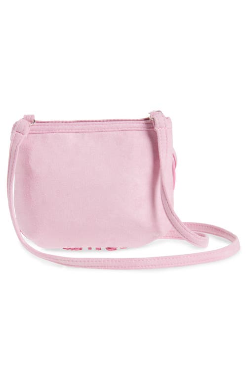Shop Capelli New York Kids' Faux Suede Fringe Crossbody Bag In Light Pink